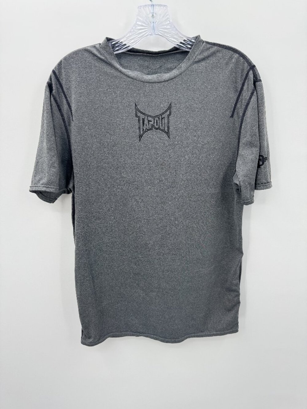 Gym Training TapouT Performance T-Shirt Mens XL Heather Grey Compression